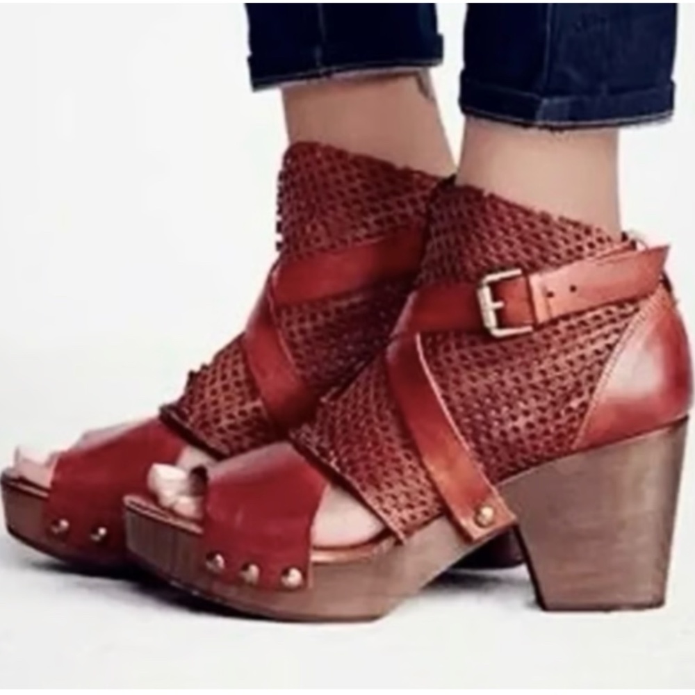 Free People Rendering Mesh Heels Size 38